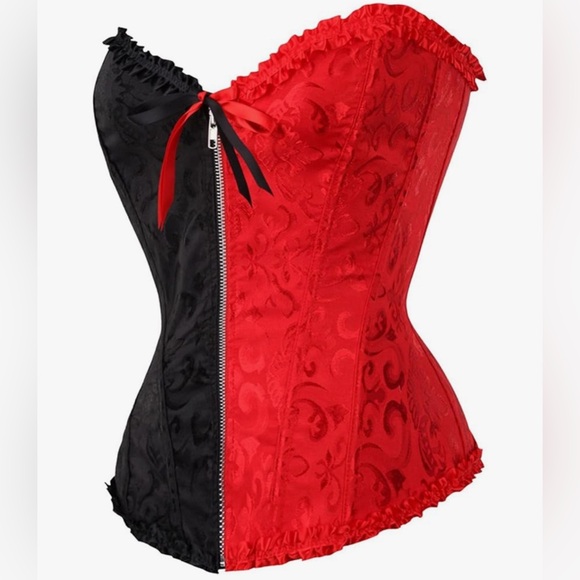 Black and red corset - Picture 3 of 9